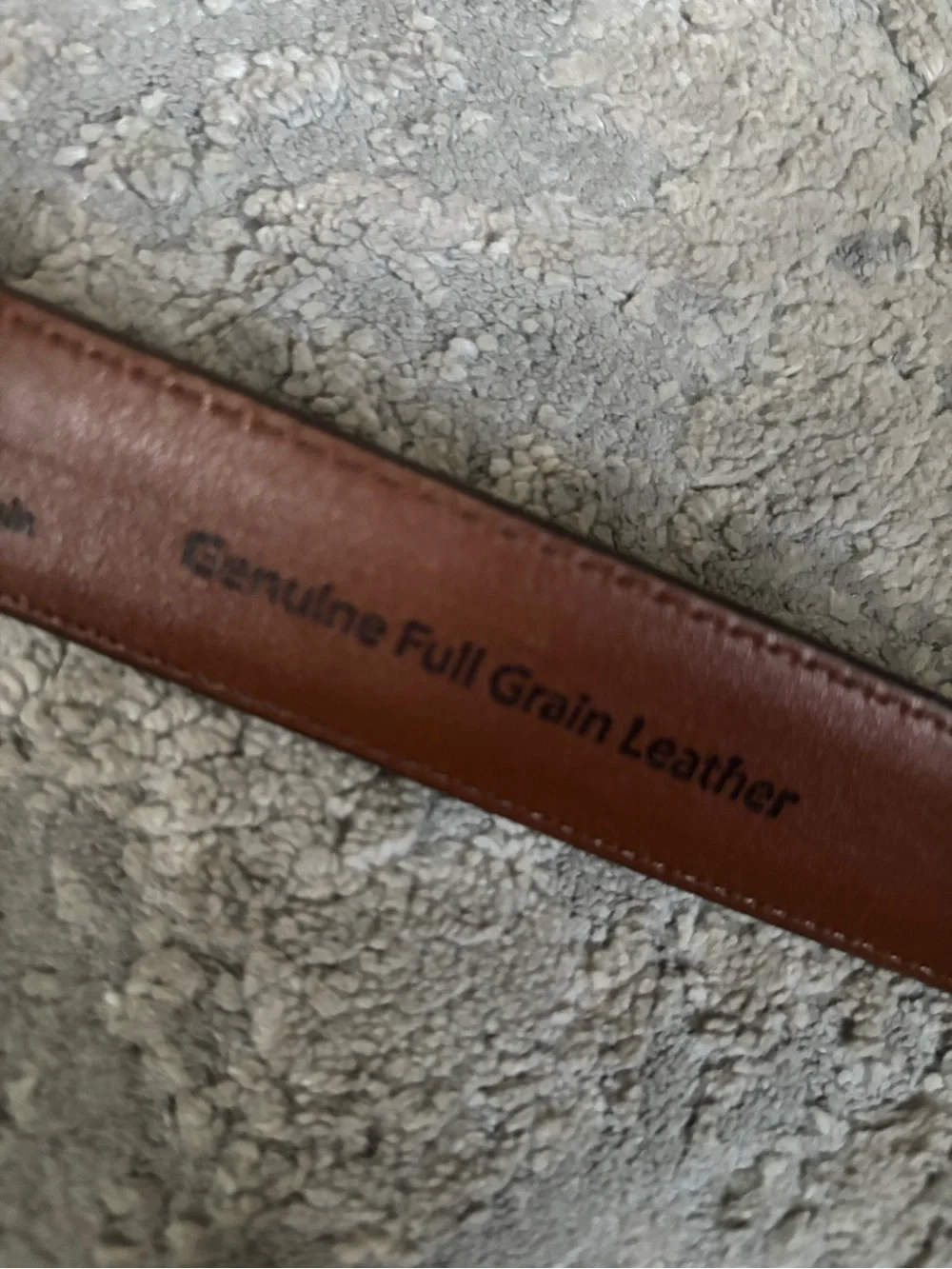 L.L. Bean Tan Leather Belt with Brass Buckle